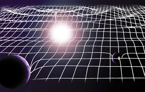 Gravity can be described as a
                                        curvature of space-time