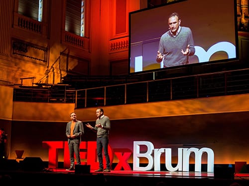 Andreas and Alberto at a TEDx event in Birmingham